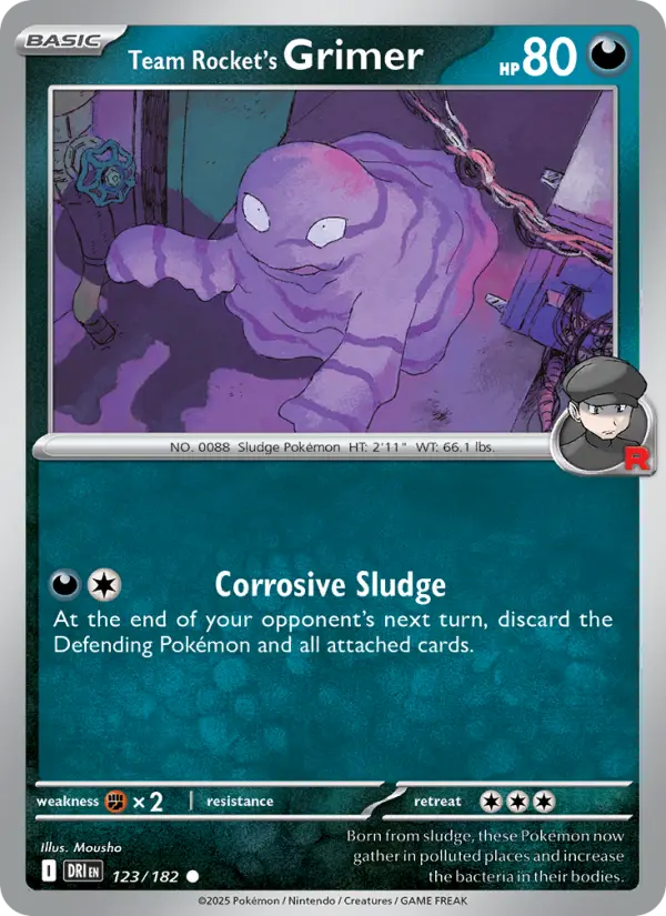 Team Rocket's Grimer 123 Destined Rivals Pokesingles