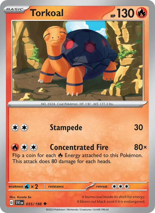 Torkoal 35 Scarlet & Violet Pokesingles