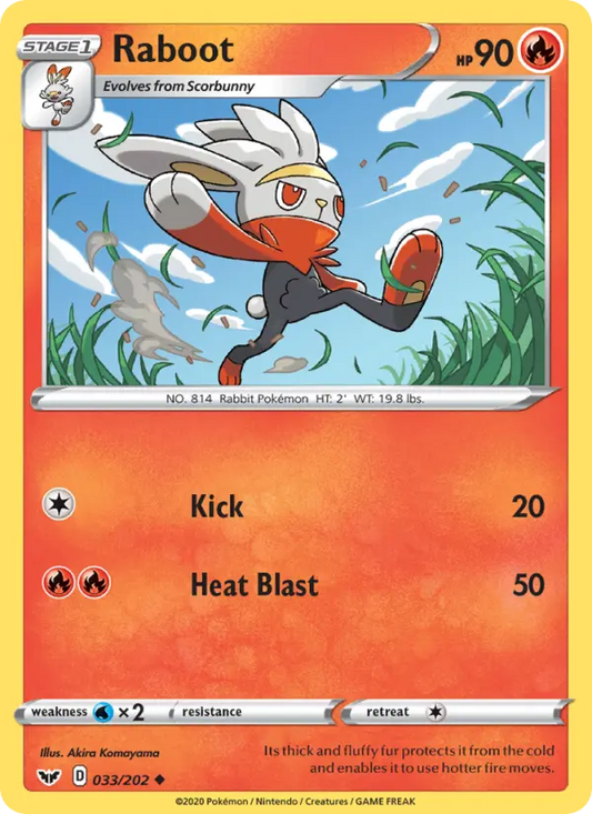 Raboot 33 Sword & Shield Pokesingles