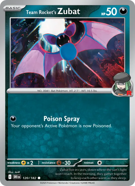 Team Rocket's Zubat 120 Destined Rivals Pokesingles