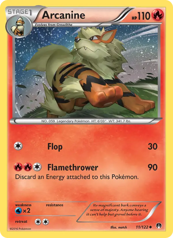 Arcanine 11 BREAKpoint Pokesingles