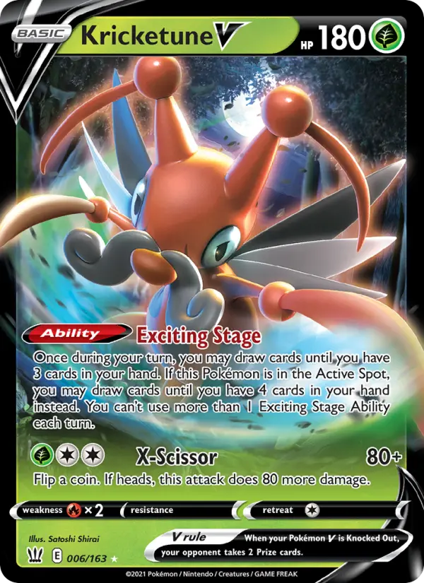 Kricketune V 6 Battle Styles Pokesingles