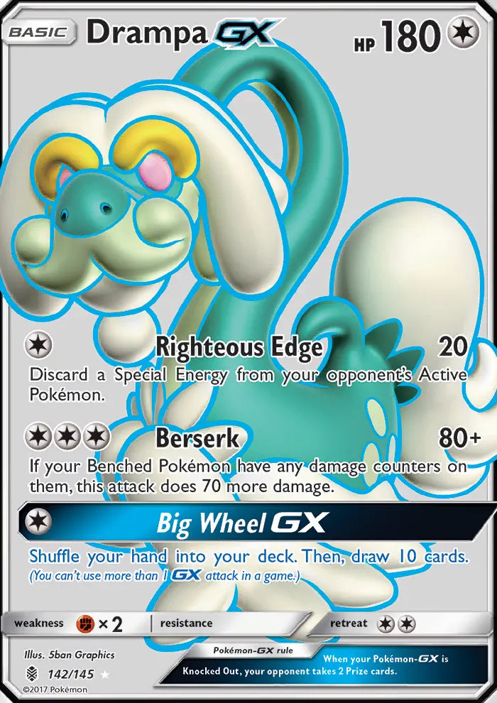Drampa GX 142 Guardians Rising Pokesingles