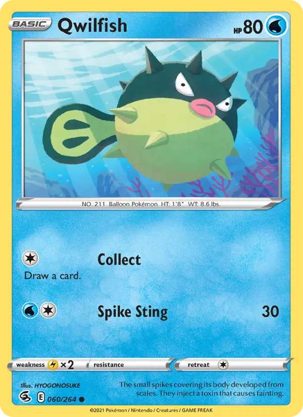 Qwilfish 60 Fusion Strike Pokesingles