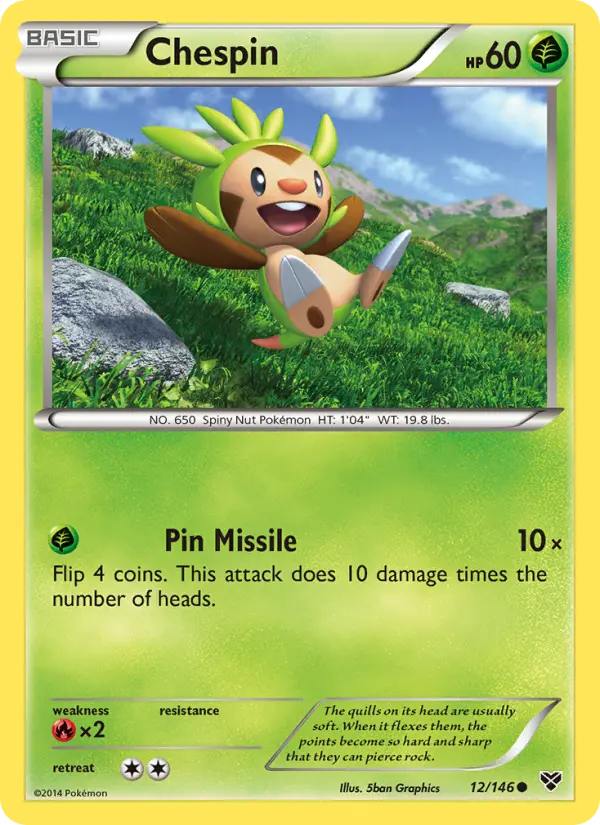 Chespin 12 XY Pokesingles