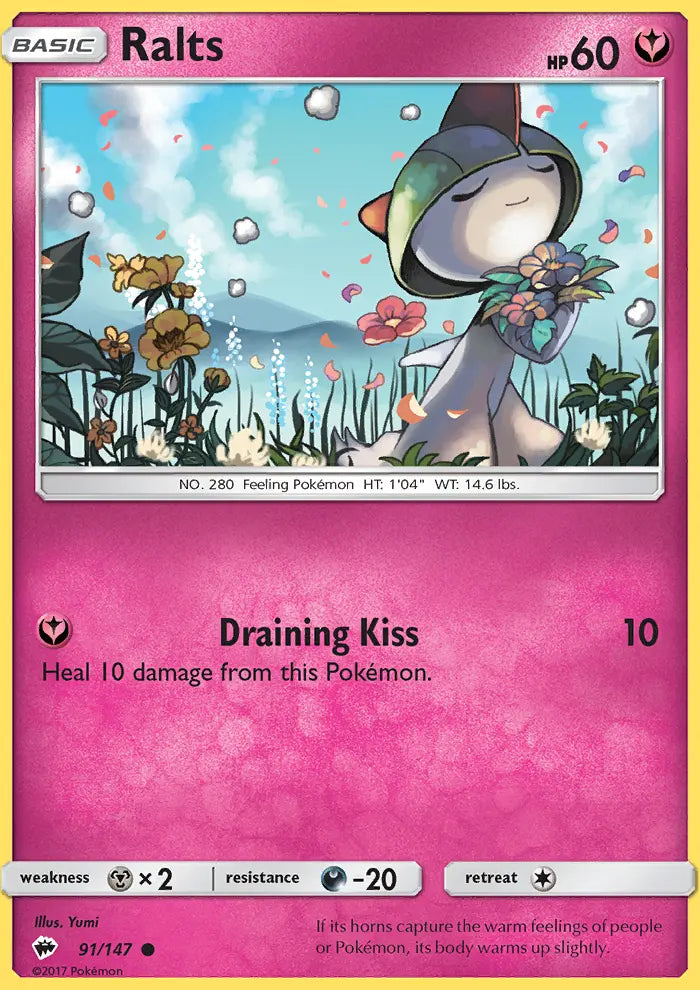 Ralts 91 Burning Shadows Pokesingles