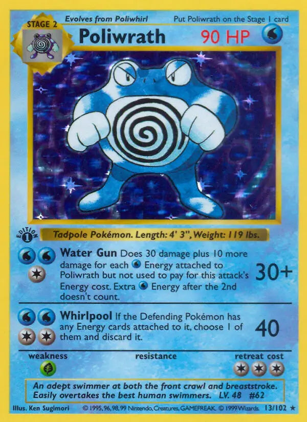 Poliwrath 13 Base Set Pokesingles
