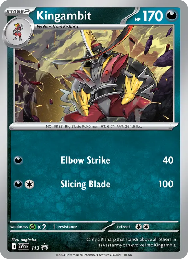 Kingambit 113 SVP Black Star Promos Pokesingles