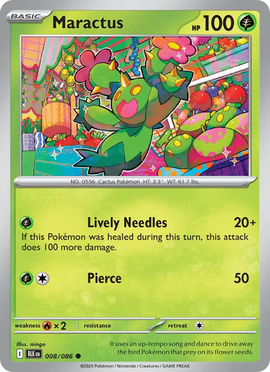 Maractus 8 Black Bolt Pokesingles