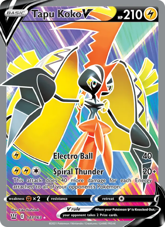 Tapu Koko V 147 Battle Styles Pokesingles