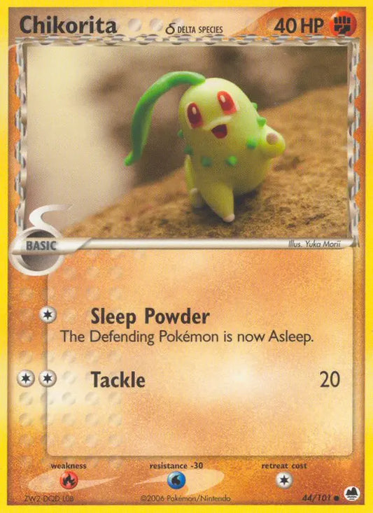 Chikorita δ 44 Dragon Frontiers Pokesingles