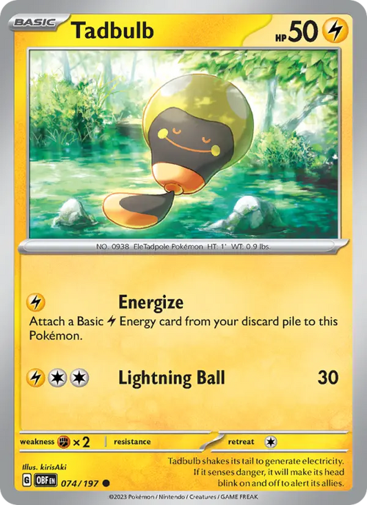 Tadbulb 74 Obsidian Flames Pokesingles
