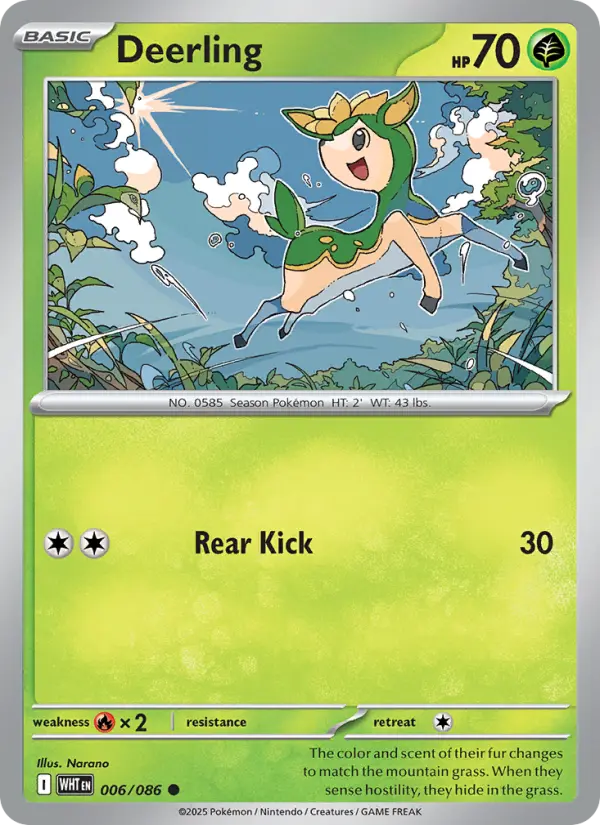 Deerling 6 White Flare Pokesingles