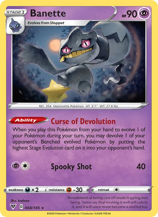 Banette 68 Vivid Voltage Pokesingles