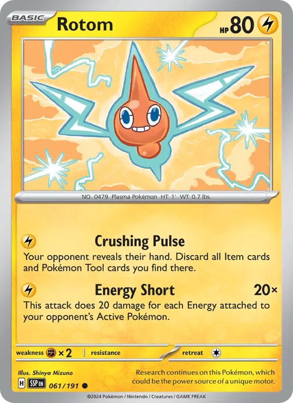 Rotom 61 Surging Sparks Pokesingles