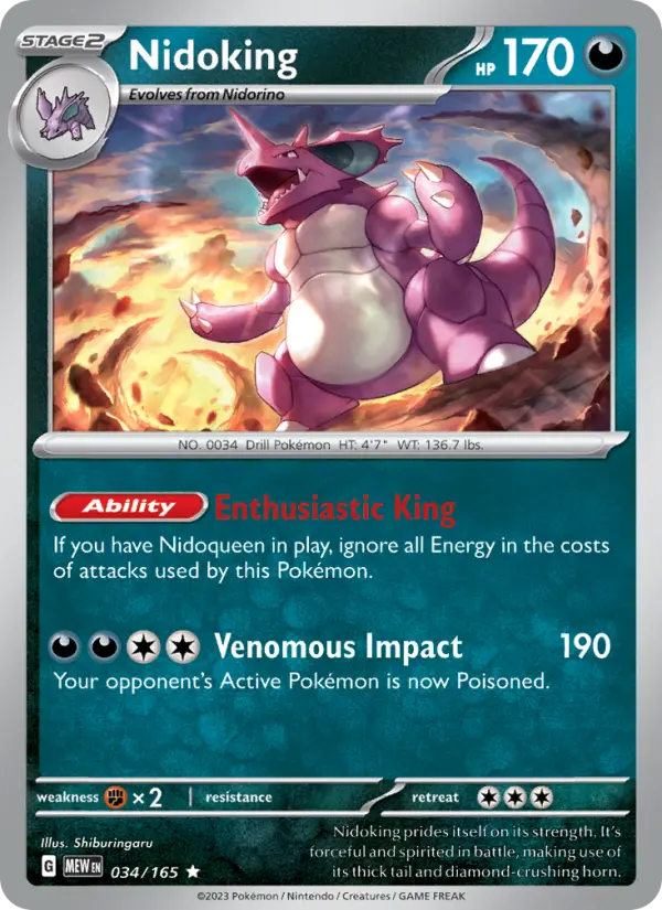 Nidoking 34 151 Pokesingles