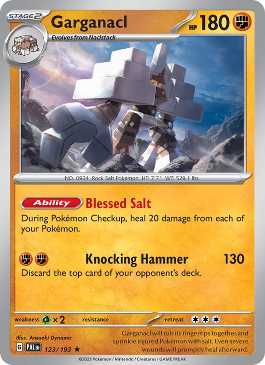 Garganacl 123 Paldea Evolved Pokesingles