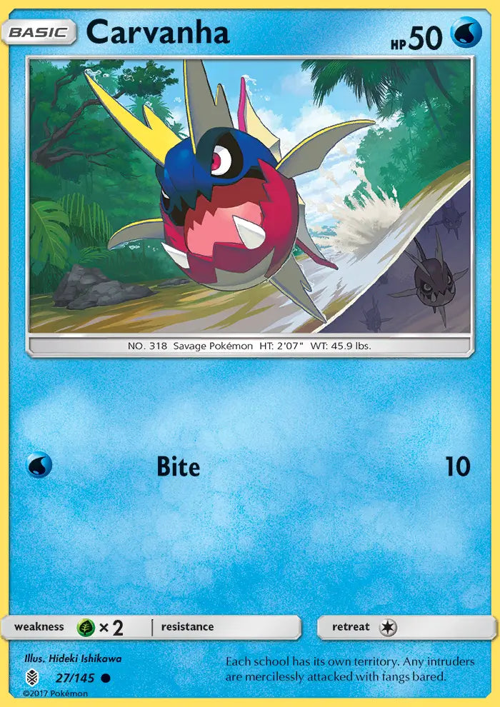 Carvanha 27 Guardians Rising Pokesingles