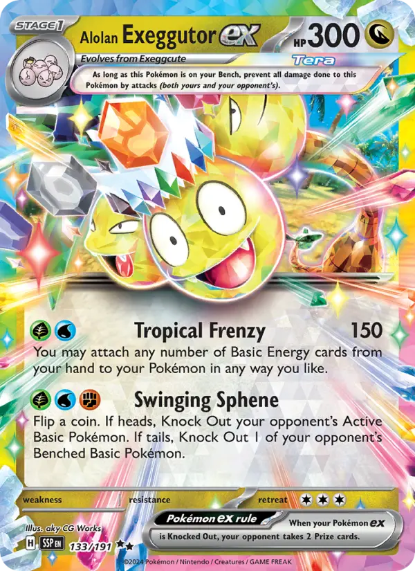 Alolan Exeggutor ex 133 Surging Sparks Pokesingles
