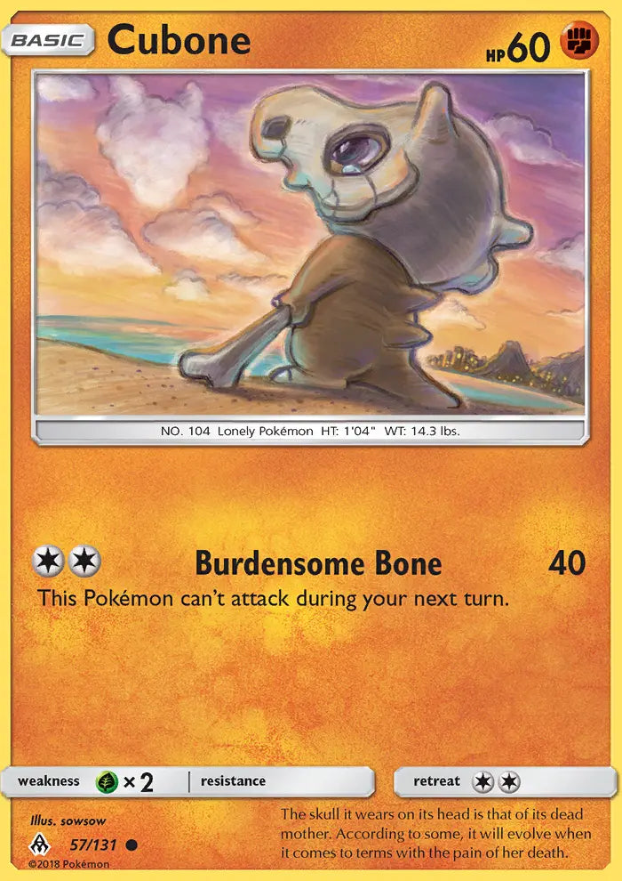 Cubone 57 Forbidden Light Pokesingles
