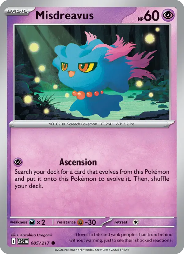 Misdreavus 85 Ascended Heroes Pokesingles