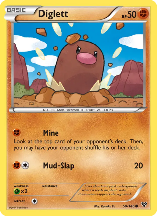 Diglett 58 XY Pokesingles