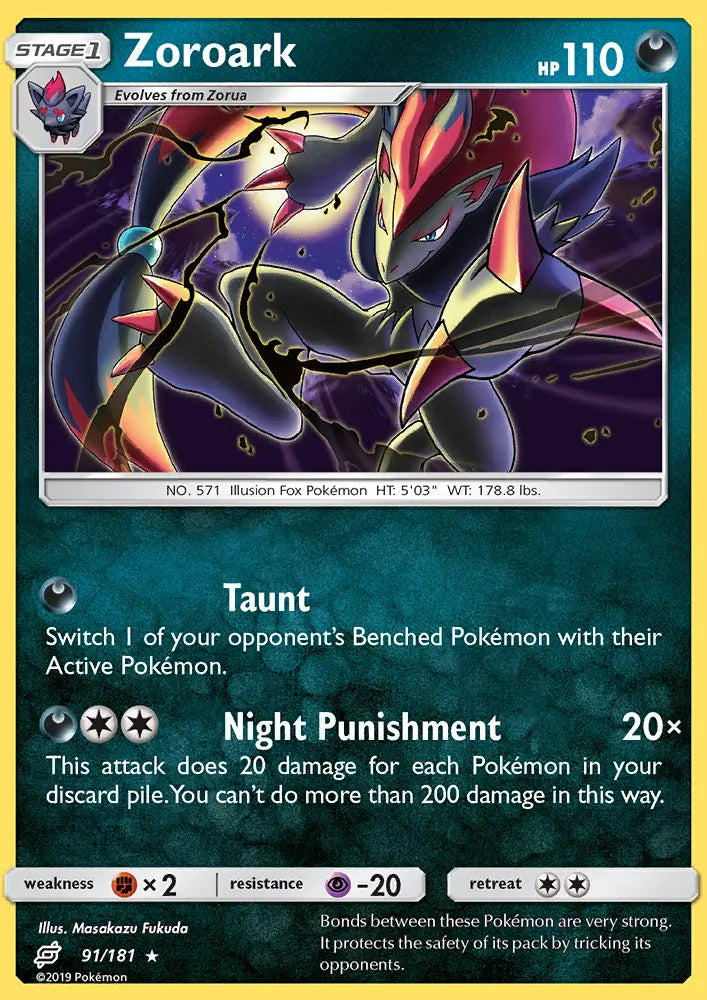 Zoroark 91 Team Up Pokesingles