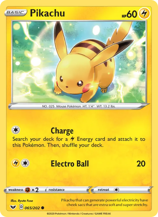 Pikachu 65 Sword & Shield Pokesingles