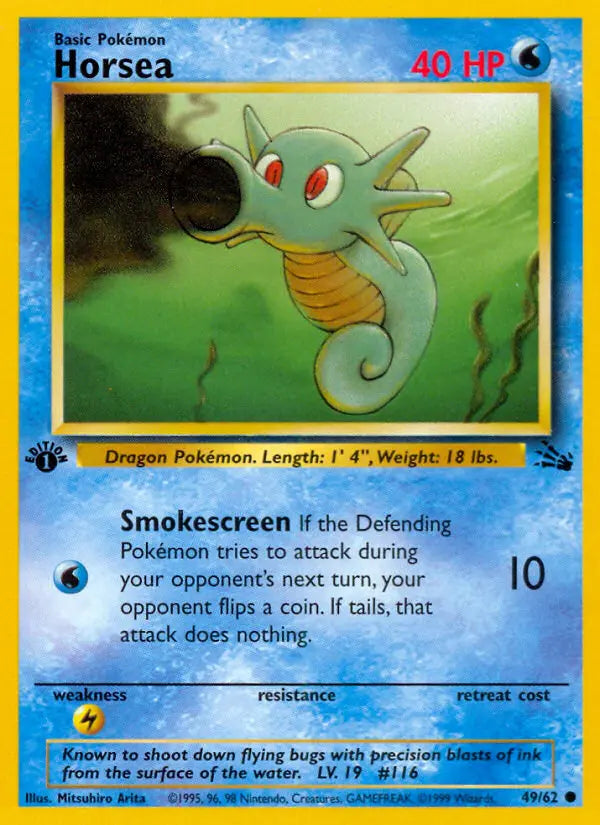 Horsea 49 Fossil Pokesingles