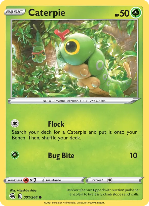 Caterpie 1 Fusion Strike Pokesingles