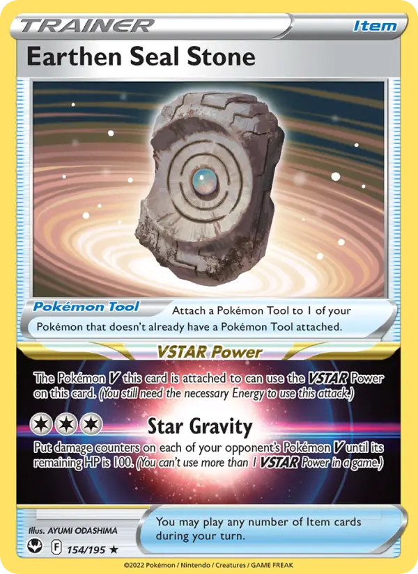 Earthen Seal Stone 154 Silver Tempest Pokesingles