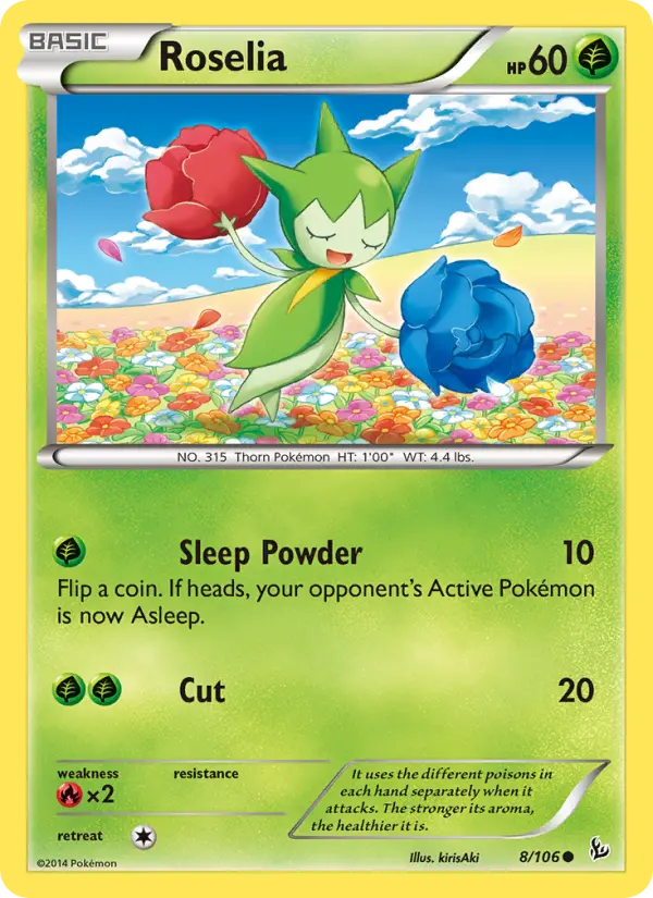 Roselia 8 Flashfire Pokesingles