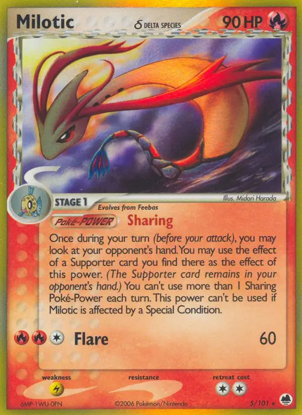 Milotic δ 5 Dragon Frontiers Pokesingles
