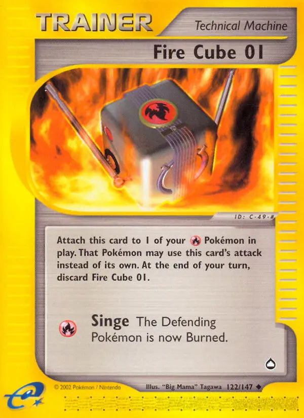 Fire Cube 01 122 Aquapolis Pokesingles