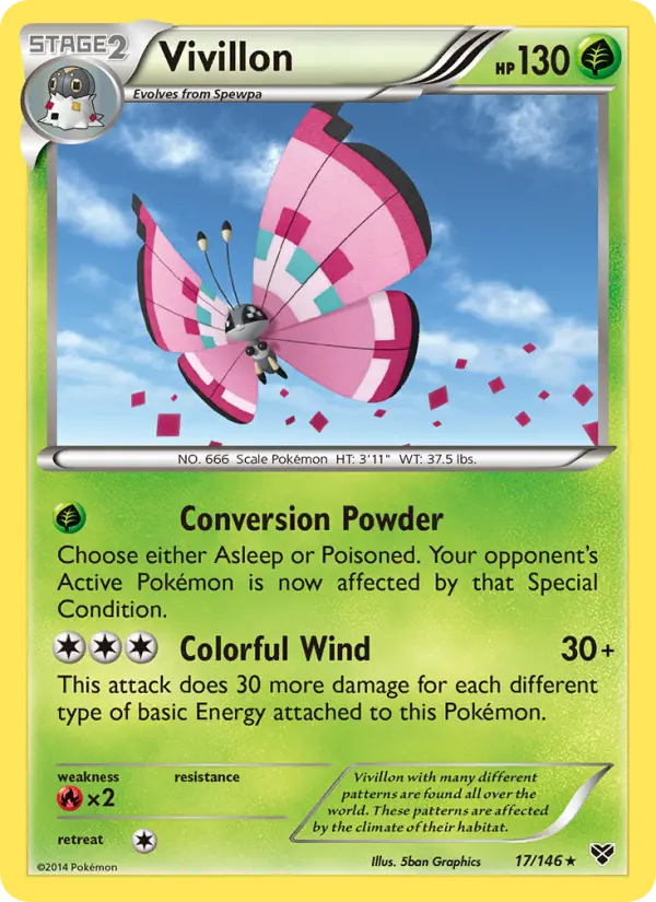Vivillon 17 XY Pokesingles