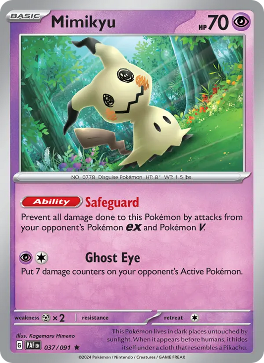Mimikyu 37 Paldean Fates Pokesingles