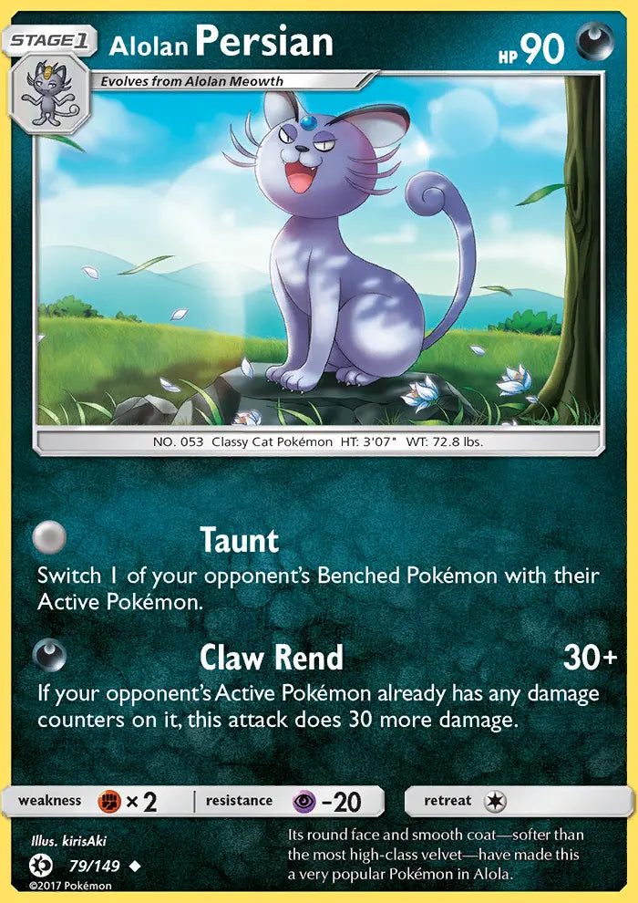 Alolan Persian 79 Sun & Moon Pokesingles