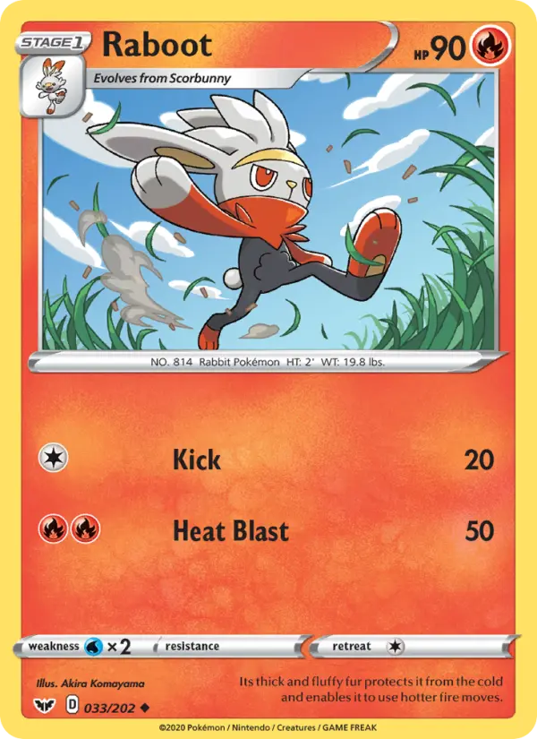 Raboot 33 Sword & Shield Pokesingles