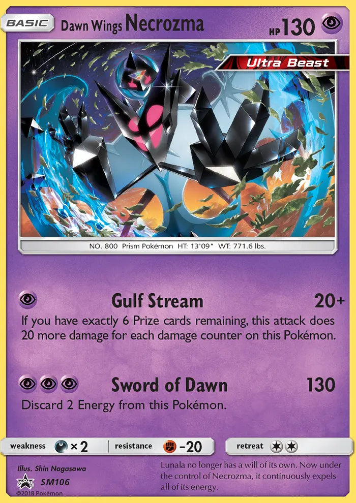 Dawn Wings Necrozma SM106 SM Black Star Promos Pokesingles