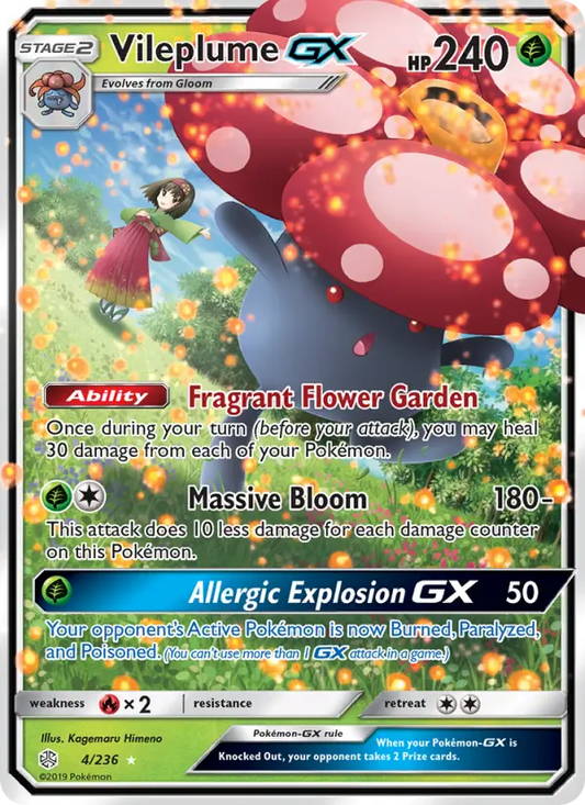 Vileplume GX 4 Cosmic Eclipse Pokesingles