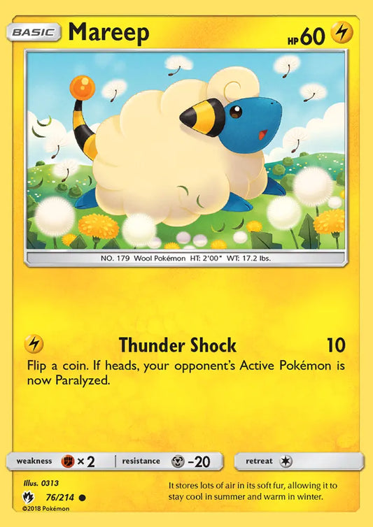 Mareep 76 Lost Thunder Pokesingles