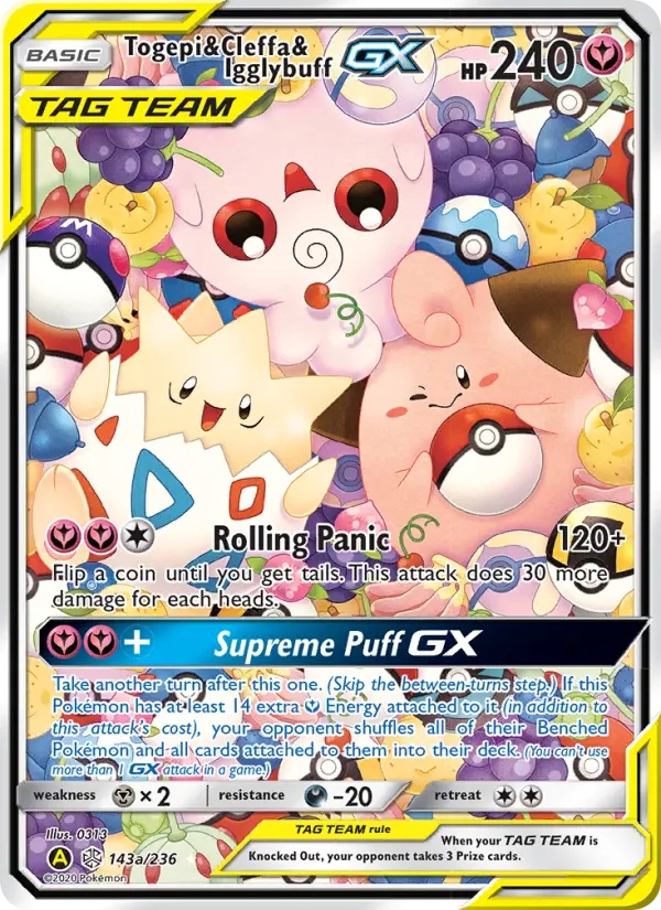 Togepi & Cleffa & Igglybuff GX 143 Cosmic Eclipse Pokesingles