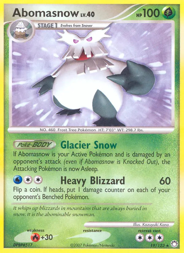 Abomasnow 19 Mysterious Treasures Pokesingles