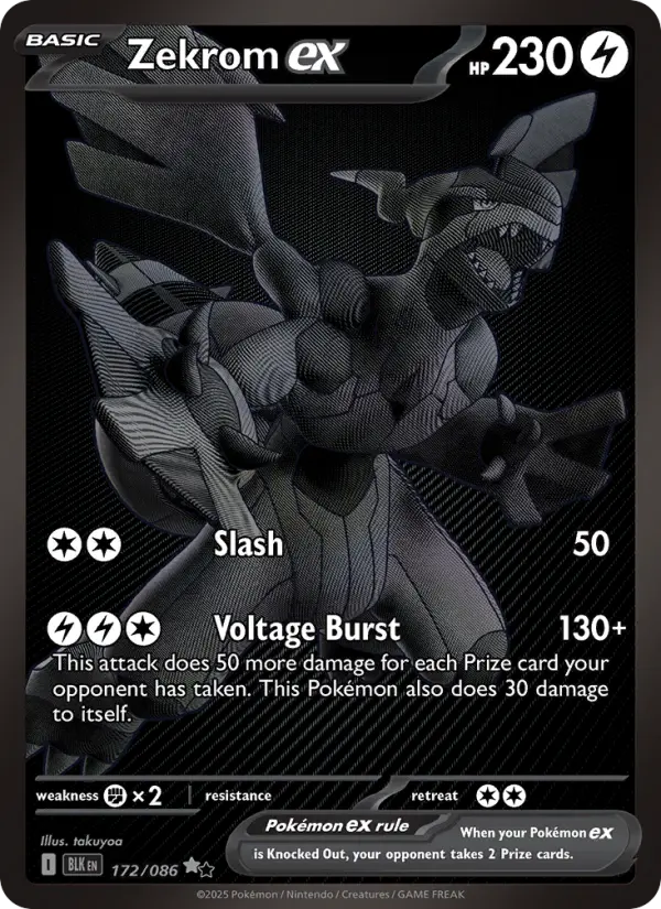Zekrom ex 172 Black Bolt Pokesingles