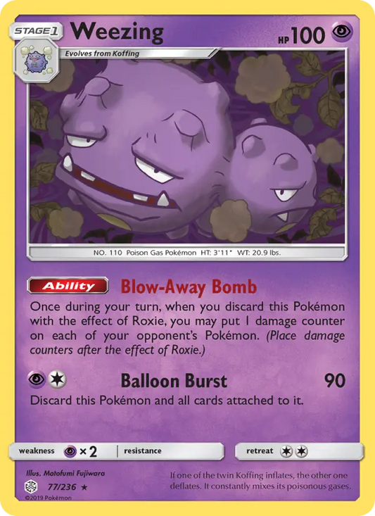 Weezing 77 Cosmic Eclipse Pokesingles