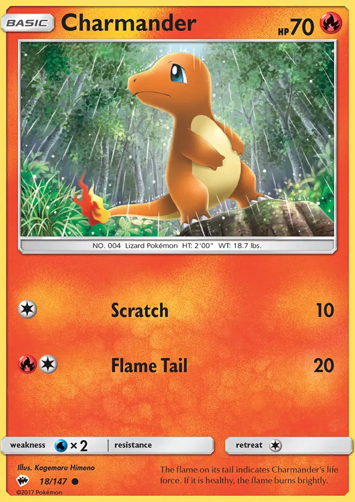 Charmander 18 Burning Shadows Pokesingles