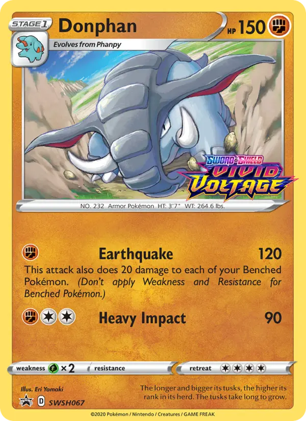 Donphan SWSH067 SWSH Black Star Promos Pokesingles