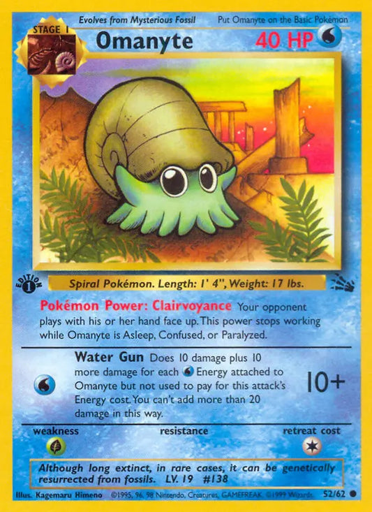 Omanyte 52 Fossil Pokesingles