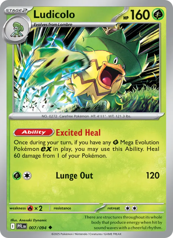 Ludicolo 7 Phantasmal Flames Pokesingles