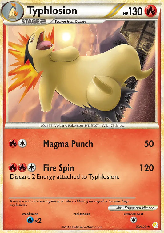 Typhlosion 32 HeartGold SoulSilver Pokesingles